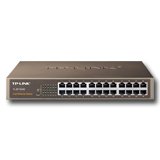 Switch TP-Link TL-SF1024D, 24-Port RJ45 10/100Mbps Standard 13-inch steel case switch, 4.8Gbps Switching Capacity, Fanless, Auto Negotiation/Auto MDI/MDIX