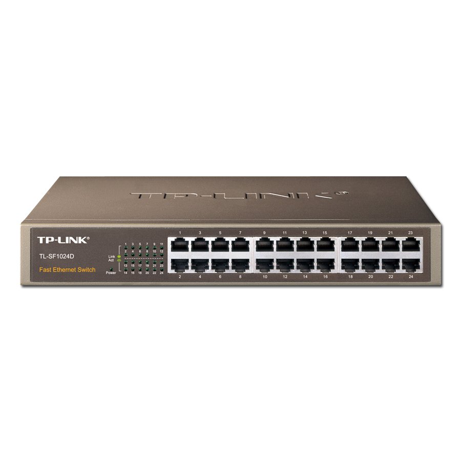 Switch TP-Link TL-SF1024D, 24-Port RJ45 10/100Mbps Standard 13-inch steel case switch, 4.8Gbps Switching Capacity, Fanless, Auto Negotiation/Auto MDI/MDIX - Slika 4