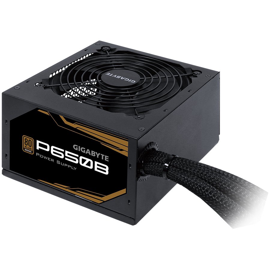 GIGABYTE P650B Power Supply 650W, 80+ Bronze, Japanese capacitors, 120mm smart fan, EU plug