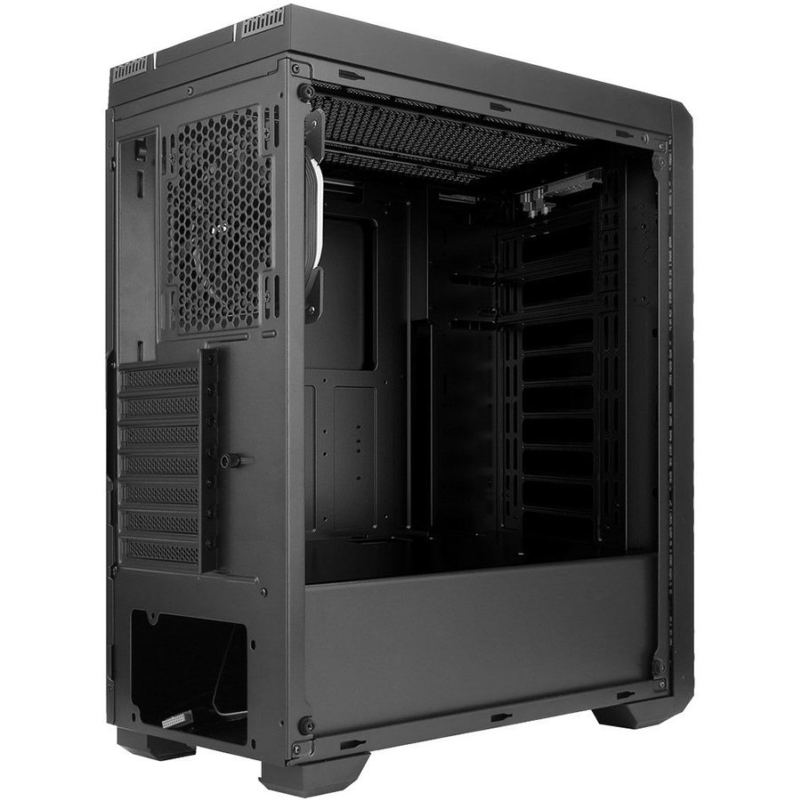 Chassis INTER-TECH S-3901 IMPLUSE Gaming Midi Tower, ATX, 2xUSB3.0, 2xUSB2.0, audio, PSU optional, Tempered glass side panel, 2xRGB LED strips in the front, RGB control board, 120mm RGB fan, Dust filters, Black - Slika 2
