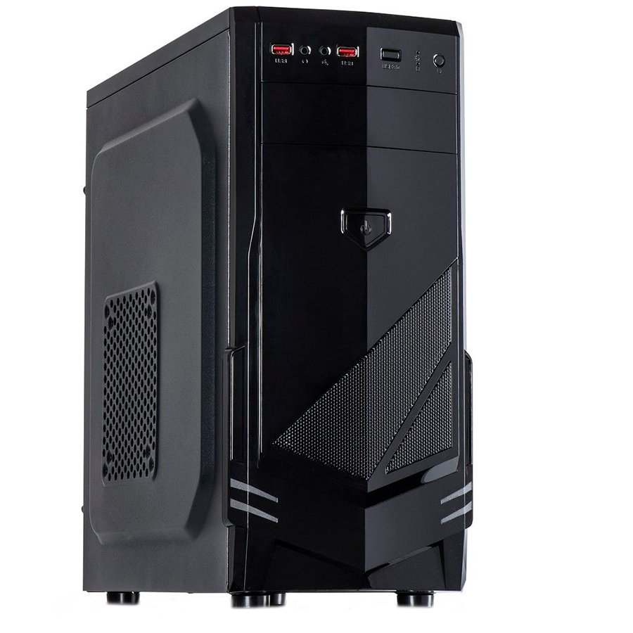 Chassis INTER-TECH B-30 Black Midi Tower, ATX, 2xUSB2.0, HD-audio, PSU optional - Slika 2