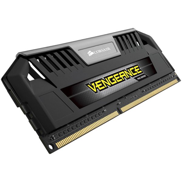 Corsair DDR3, 1600MHz 32GB 4x240 Dimm, Unbuffered, 9-9-9-24, XMP 1.3, X79, Vengeance Pro Black Heatspreader, Silver clip, Black PCB 8 layer, 1.5V