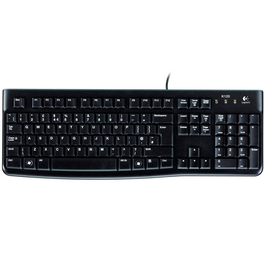 LOGITECH Corded Keyboard K120 - Business EMEA - Croatian layout - BLACK - Slika 2