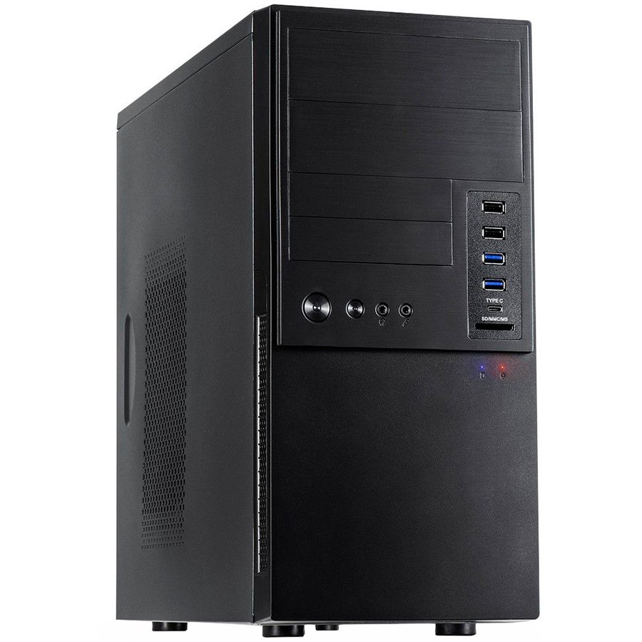 Chassis INTER-TECH IT-6865 Black Micro Tower, mATX, USB Type-C, 2xUSB3.0, 2xUSB2.0, SDXC/MMC/MS Card Reader, Audio, PSU optional - Slika 3