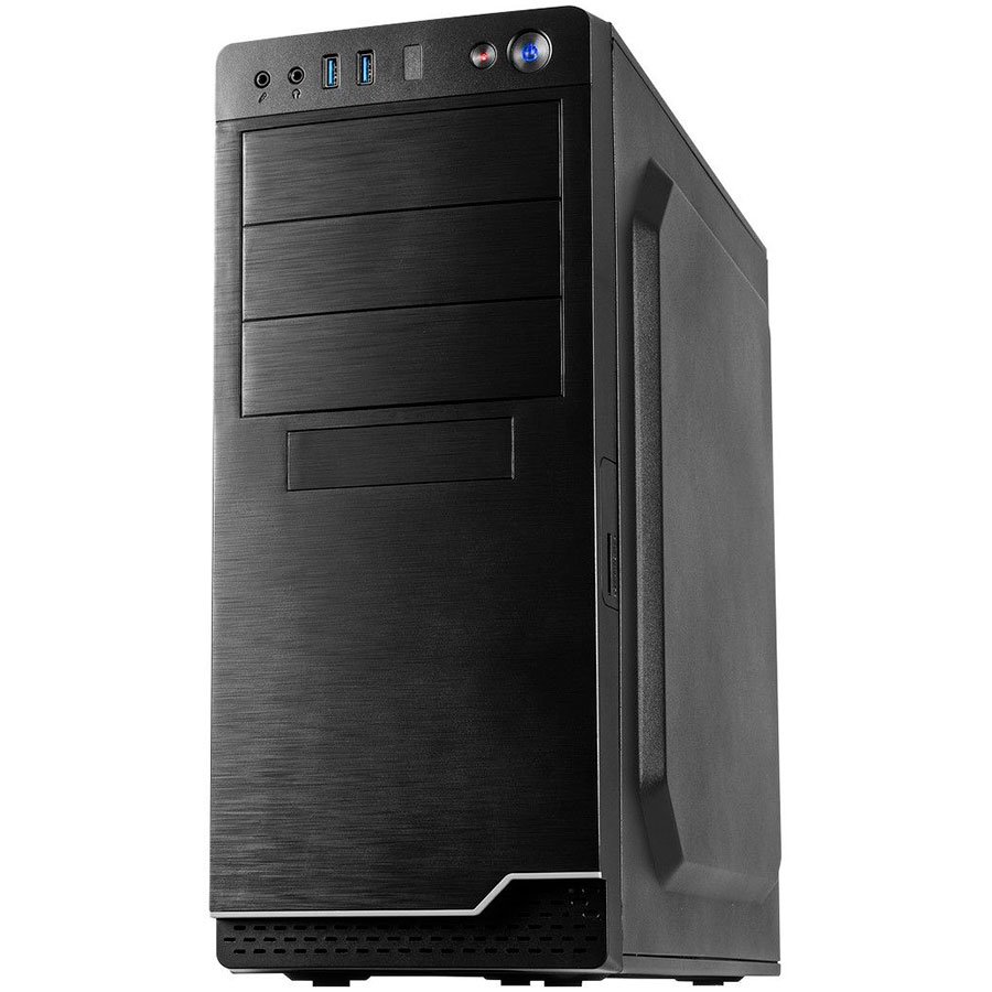 Chassis INTER-TECH IT-5916 Midi Tower, ATX, 2 x USB 3.0, Card reader, PSU 500W, Black - Slika 2