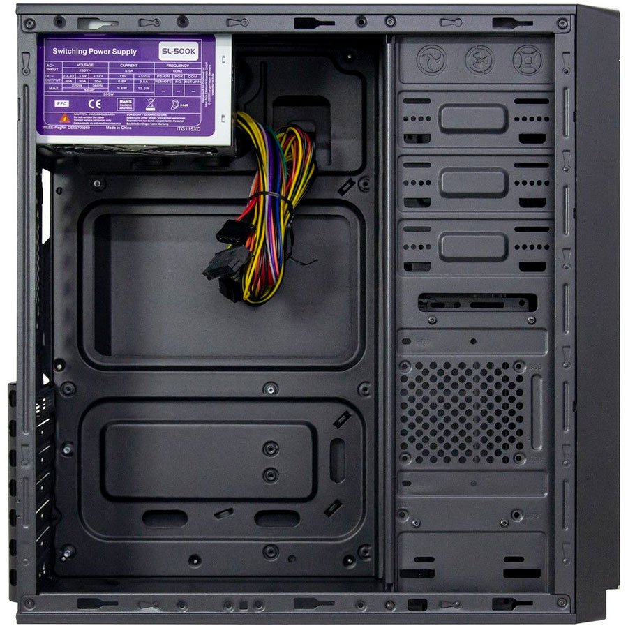 Chassis INTER-TECH IT-5916 Midi Tower, ATX, 2 x USB 3.0, Card reader, PSU 500W, Black - Slika 3