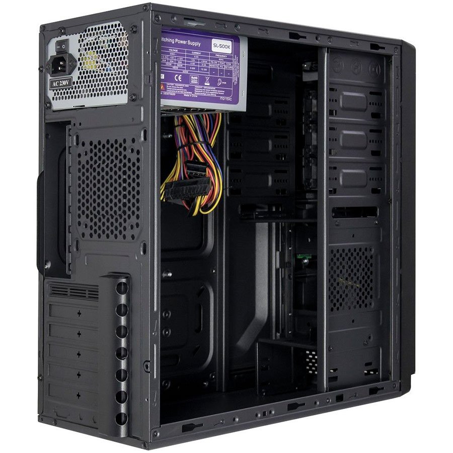 Chassis INTER-TECH IT-5916 Midi Tower, ATX, 2 x USB 3.0, Card reader, PSU 500W, Black - Slika 4
