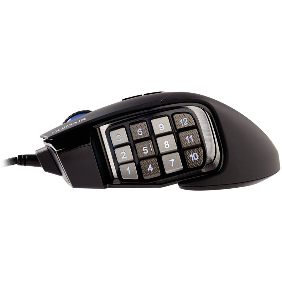 Corsair SCIMITAR RGB ELITE, MOBA/MMO Gaming Mouse, Black, Backlit RGB LED, 18000 DPI, Optical (EU version) - Slika 2