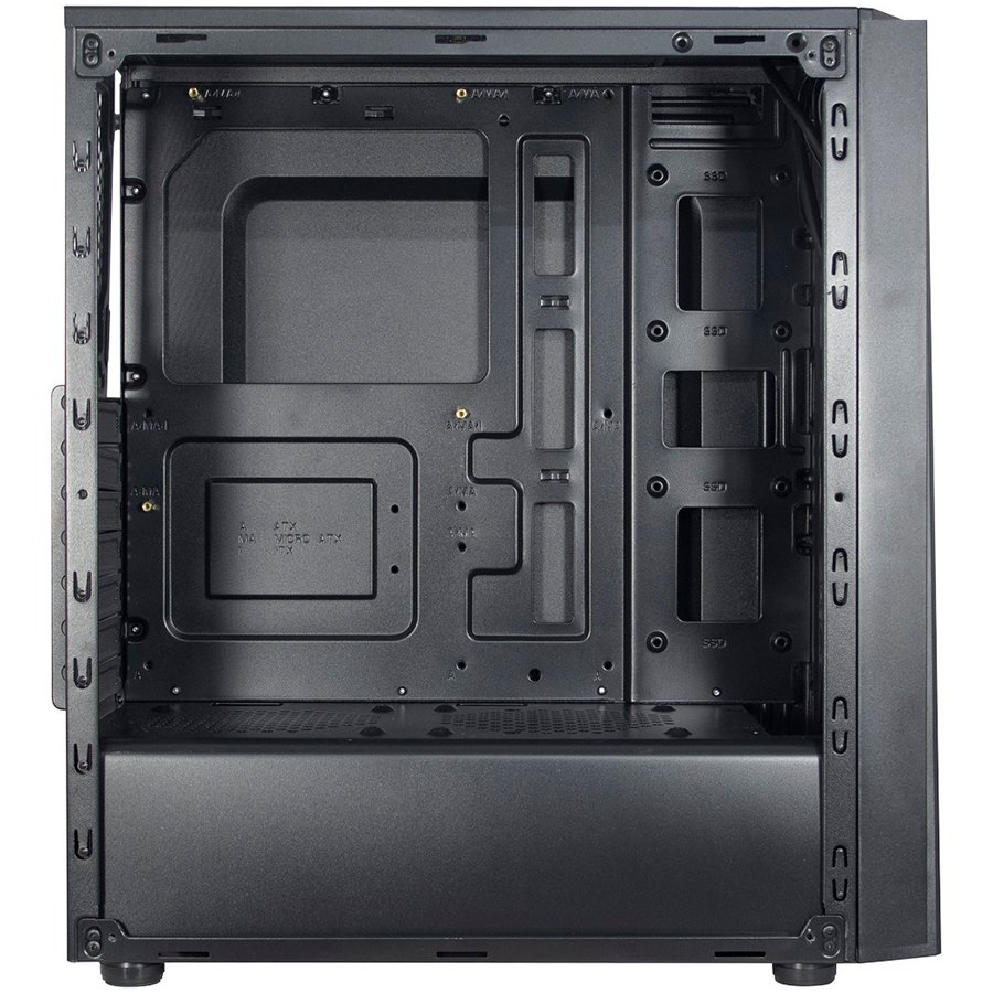 Chassis INTER-TECH T-11 Televen Gaming Midi Tower, ATX, 1xUSB3.0, 2xUSB2.0, HD audio, PSU optional, Window side panel, space for water cooling - Slika 3