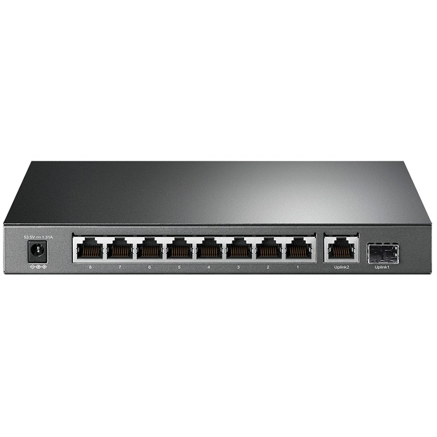 TP-Link SG1210P 10-Port Gigabit PoE+ Switch, 8 Gigabit PoE+ Ports, 1 Gigabit RJ45 Ports and 1 Gigabit SFP Slots, 802.3at/af, 63W PoE Power, Desktop Steel Case - Slika 2