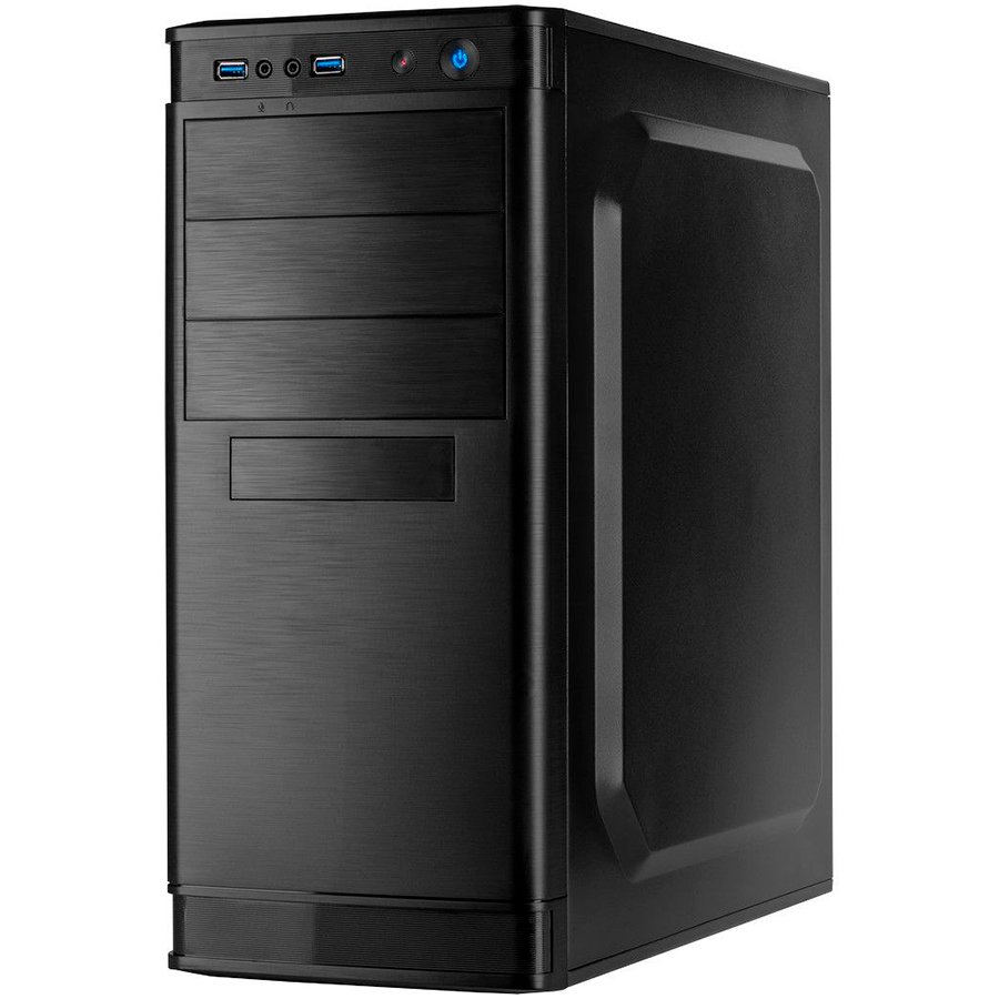 Chassis Inter-Tech Midi IT-5905, Midi Tower, 2x USB 3.0, Audio & Mic jack, 3x 5.25” & 1x 3.5” External drive bay, 3x 3.5” & 2x 2.5” Internal drive bay, ATX & mATX MB, ATX PSU, Black, Retail