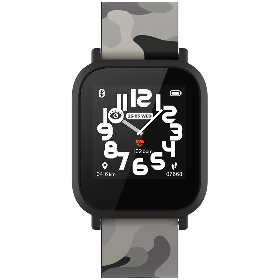 CANYON My Dino KW-33, Teenager smart watch, 1.3 inches IPS full touch screen, black plastic body, IP68 waterproof, BT5.0, multi-sport mode, built-in kids game, compatibility with iOS and android, 155mAh battery, Host: D42x W36x T9.9mm, Strap: 240x22mm, 33g - Slika 2