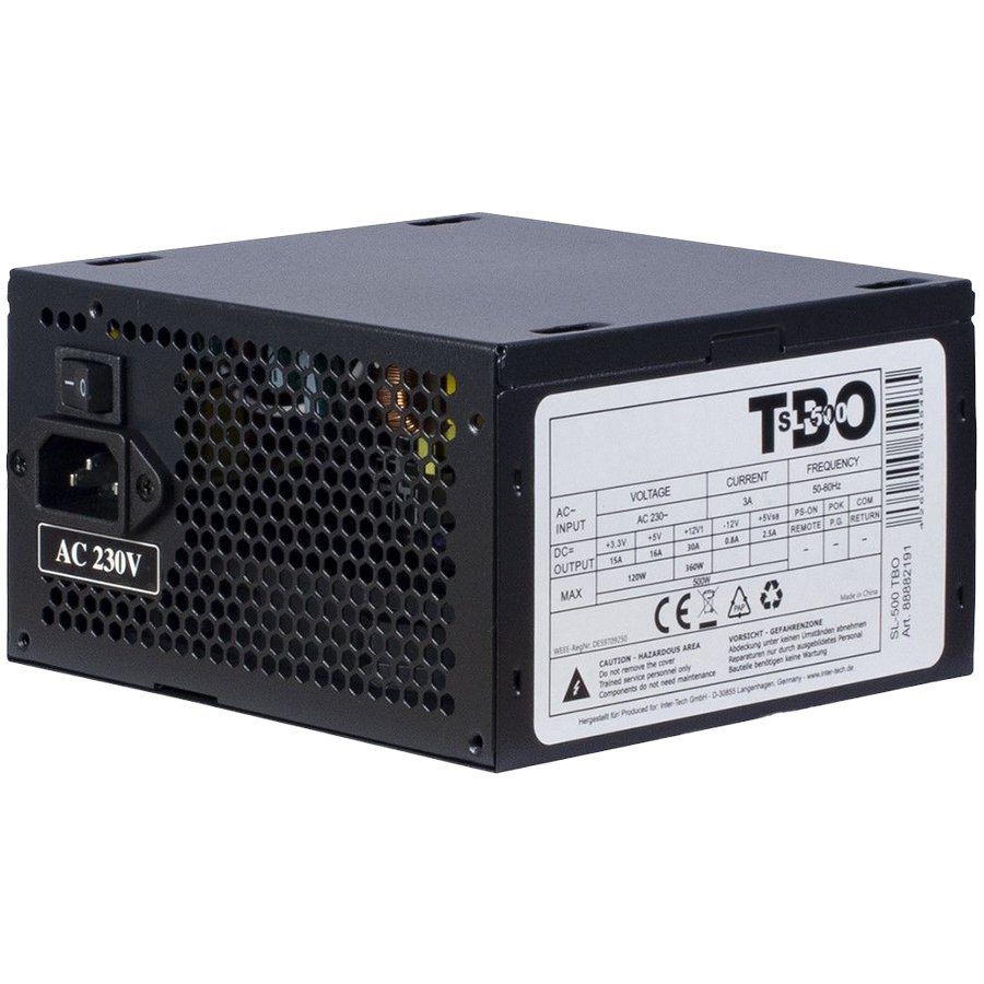 INTER-TECH Power Supply SL-500 TBO, 500W, 120mm fan - Slika 2