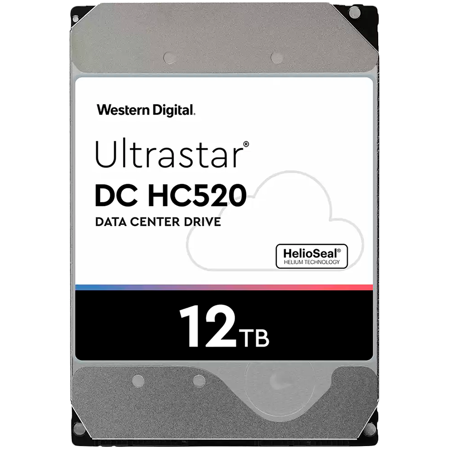 HDD Server WD/HGST ULTRASTAR DC HC520 (3.5’’, 12TB, 256MB, 7200 RPM, SATA 6Gb/s, 512N ISE P3), SKU: 0F30144/0F29590