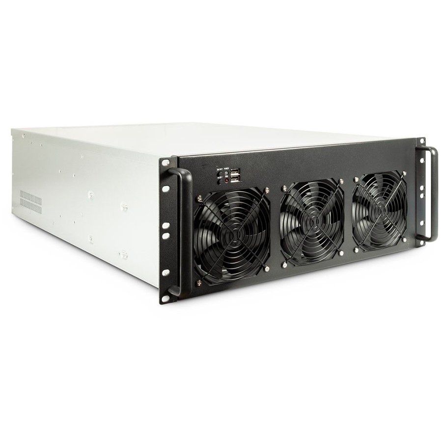 Inter-Tech 4F28 Mining Rack, 19" rack case with 4U and an installation depth of 650mm