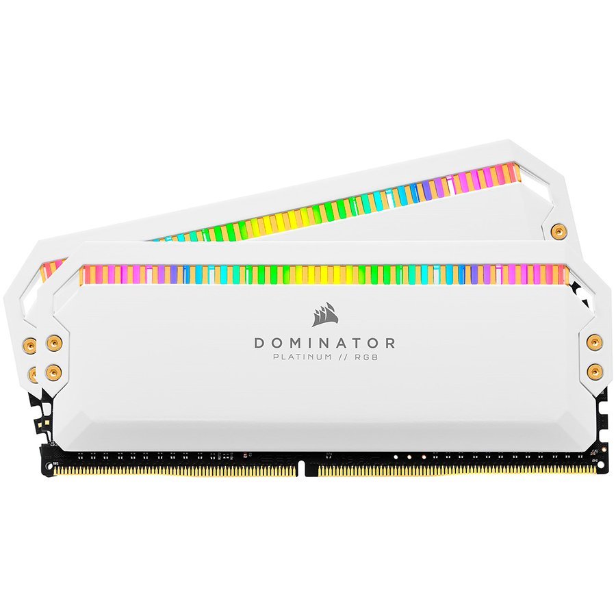 CORSAIR DDR5, 6200MT/s 32GB 2x16GB DIMM, 36-39-39-76, OC PMIC, XMP 3.0, DOMINATOR PLATINUM RGB DDR5 White Heatspreader, RGB LED, 1.3V