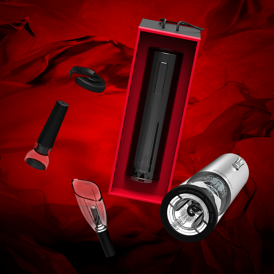 Nemi, Electric wine opener, aerator, vacuum preserver, Silver color - Slika 9