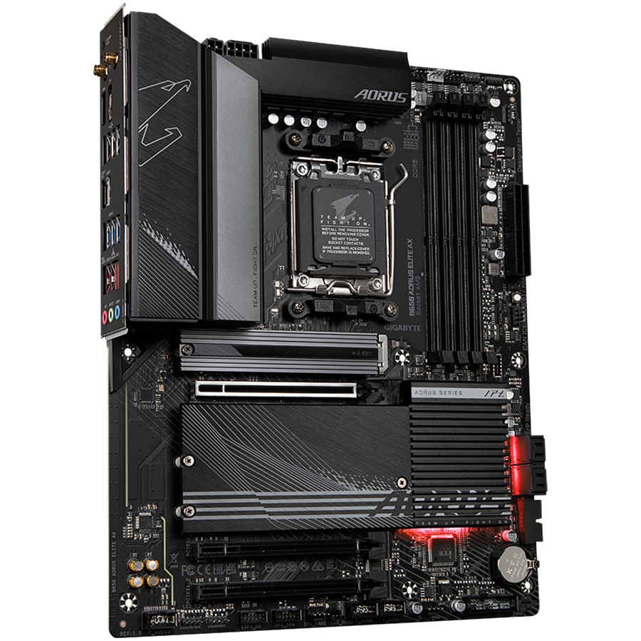 GIGABYTE Mainboard Desktop B650 AORUS ELITE AX 1.0 (AM5, 4xDDR5, DP, HDMI, 2.5GbE LAN, Wi-Fi 6E, BT 5.2, 1xPCI Ex x16 4.0, 2xPCI Ex x16 3.0, 3xM.2, 4xSATAIII, 1xUSB C, 2xUSB3.2 Gen2, 4xUSB2.0/1.1)ATX - Slika 2
