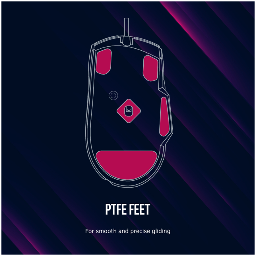 LORGAR gaming mice, Optical Gaming Mouse with 6 programmable buttons, Pixart ATG4090 sensor, DPI can be up to 8000, 30 million times key life, 1.8m PVC USB cable, Matt UV coating and RGB lights with 4 LED flowing mode, size:124.90*71.65*41.36mm, 115g - Slika 10