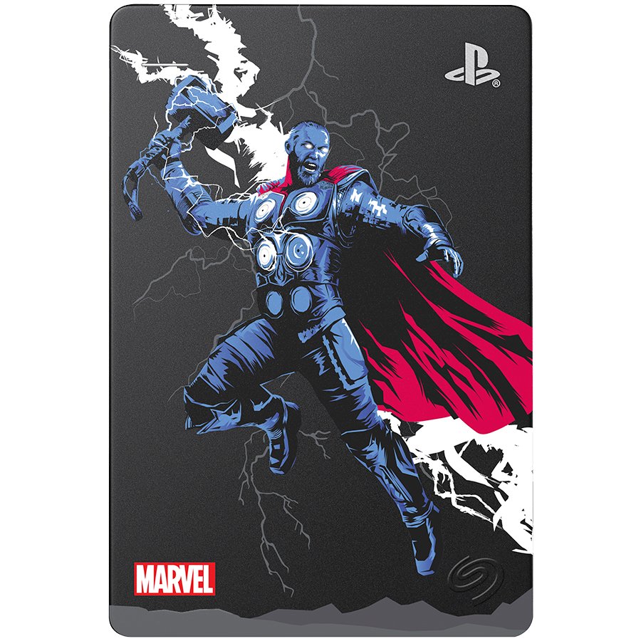 SEAGATE HDD External PS4 Marvel’s Avengers Limited Edition - Thor (2.5'/2TB/USB 3.0) Metallic Gray