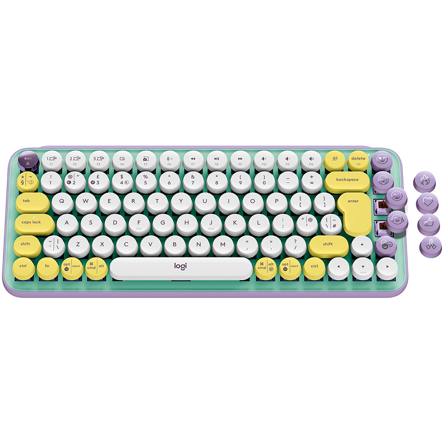 LOGITECH POP Keys Bluetooth Mechanical Keyboard - DAYDREAM MINT - US INT'L - Slika 3