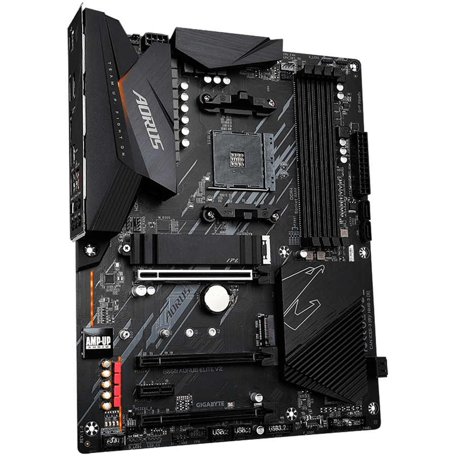 GIGABYTE Mainboard Desktop B550 AORUS ELITE V2 DDR4 (Socket AM4, 4x DDR4 up to 128GB, 1x PCI--Ex16x16 CPU, 3x PCI-Ex16 x2, x1_2,x1_1 Chipset, 2x M.2, 4x SATA 6Gb/s, 1xDP, 1xHDMI, 2x USB Gen2, 3x USB Gen1, Realtek 2.5GbE LAN, ATX, Retail) - Slika 2