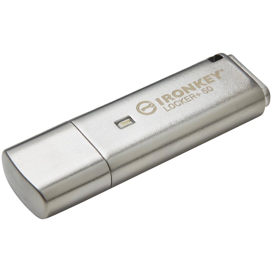 Kingston 64GB IronKey Locker Plus 50 AES Encrypted, USBtoCloud