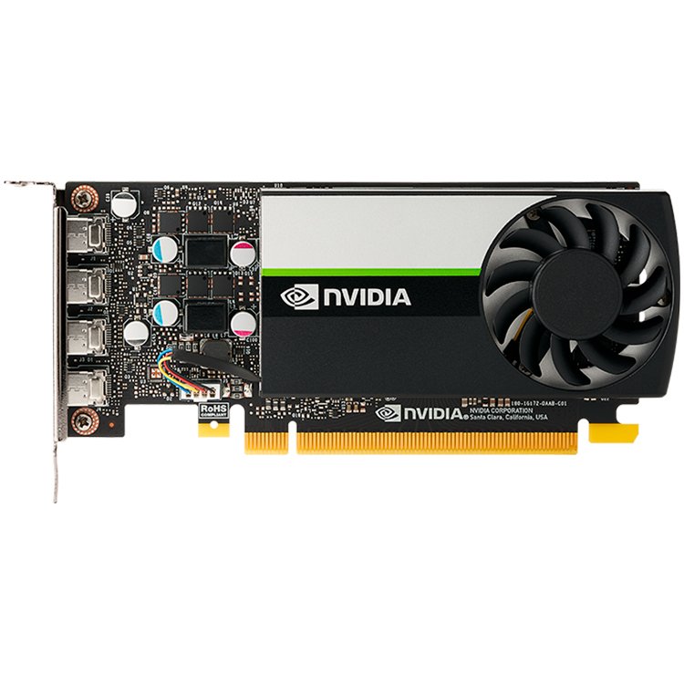 PNY NVIDIA T1000 4GB LowProfile, PCI-Express 3.0 x16, LP, 4 GB GDDR6 128-bit, 4x Mini DP 1.4, 1x LP bracket - Slika 3