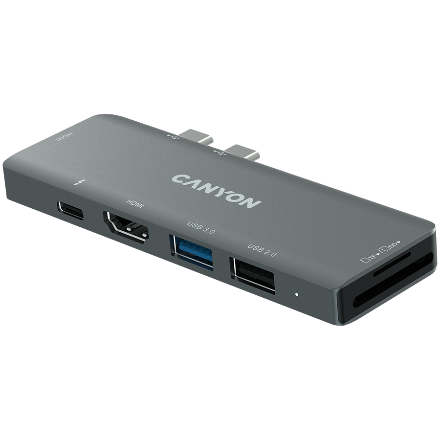 CANYON hub DS-5 7in1 Thunderbolt 3 Space Grey - Slika 2