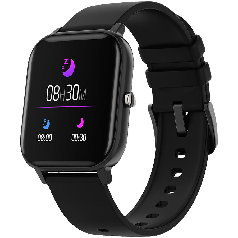 CANYON Wildberry SW-74, Smart watch, 1.3inches TFT full touch screen, Zinic+plastic body, IP67 waterproof, multi-sport mode, compatibility with iOS and android, black body with black silicon belt, Host: 43*37*9mm, Strap: 230x20mm, 45g