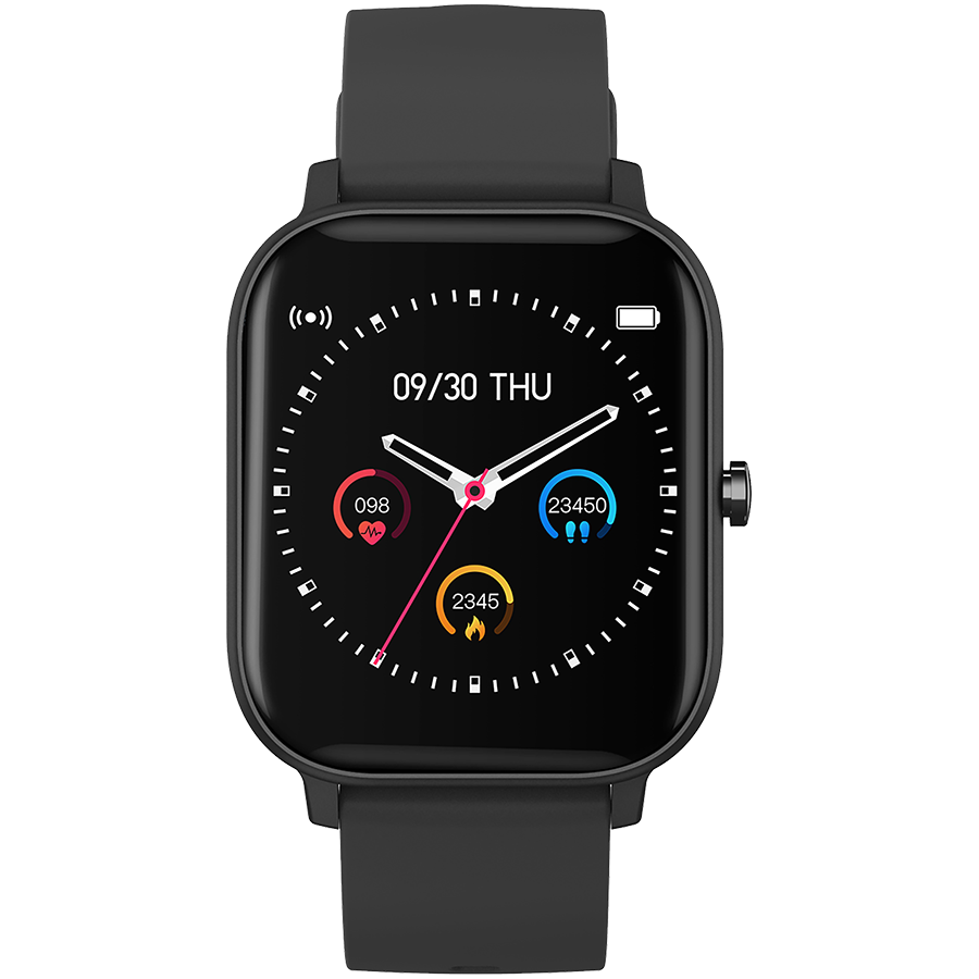 CANYON Wildberry SW-74, Smart watch, 1.3inches TFT full touch screen, Zinic+plastic body, IP67 waterproof, multi-sport mode, compatibility with iOS and android, black body with black silicon belt, Host: 43*37*9mm, Strap: 230x20mm, 45g - Slika 2