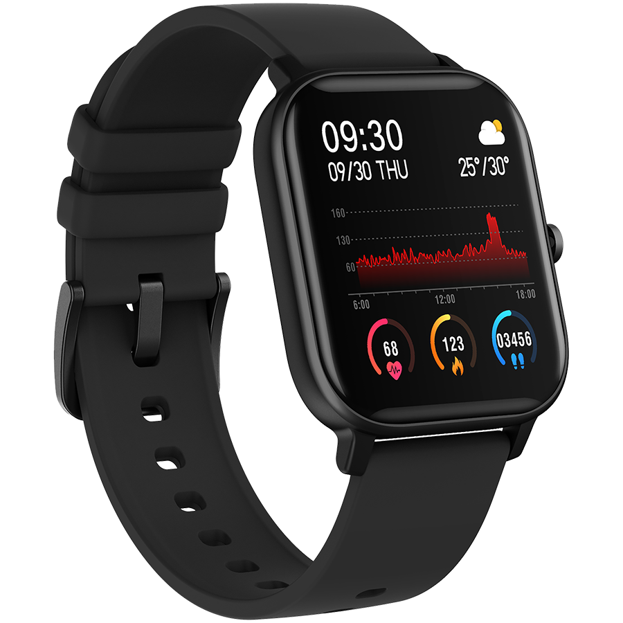 CANYON Wildberry SW-74, Smart watch, 1.3inches TFT full touch screen, Zinic+plastic body, IP67 waterproof, multi-sport mode, compatibility with iOS and android, black body with black silicon belt, Host: 43*37*9mm, Strap: 230x20mm, 45g - Slika 3