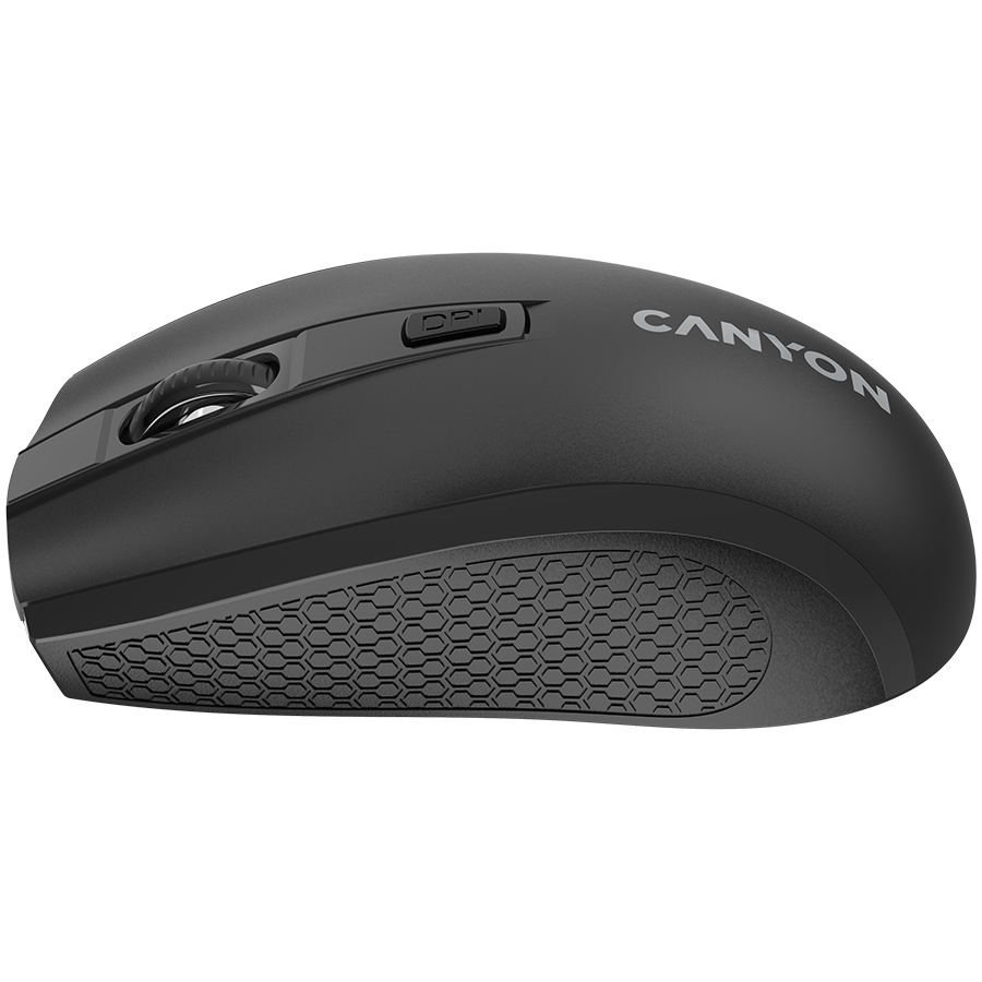CANYON MW-7, 2.4Ghz wireless mouse, 6 buttons, DPI 800/1200/1600, with 1 AA battery ,size 110*60*37mm,58g,black - Slika 4