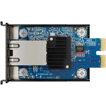 Synology E10G22-T1-MINI 10GbE RJ-45 network upgrade module for compact Synology servers, 10/5/2.5/1 Gbps Multi-Gig support, PCIe 3.0 x2, for models DP340, DS1525+, DS923+, DS723+, RS422+, DS1522+