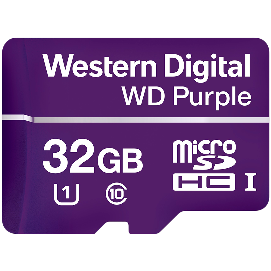 MicroSDHC Card WD Purple SC QD101 Ultra Endurance 32GB, SDA 6.0, Speed Class 10, TBW 16