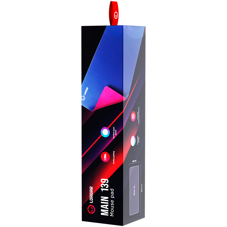 Lorgar Main 139, Gaming mouse pad, High-speed surface, Purple anti-slip rubber base, size: 900mm x 360mm x 3mm, weight 0.6kg - Slika 7