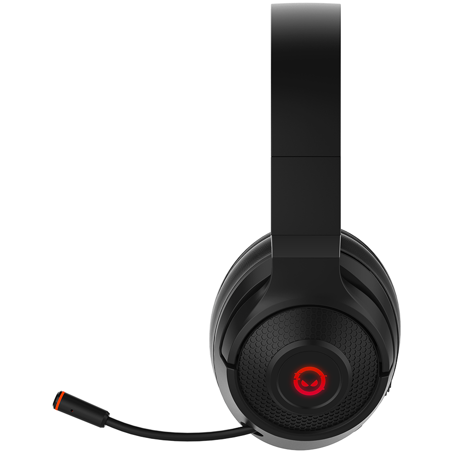 LORGAR Noah 501, gaming bluetooth headset with microphone, BT 5.3 JL7006, battery 1000mAh, type-C charging cable 0.8m, audio cable 1.5m, size:195*185*80mm, 0.28kg. Black - Slika 2
