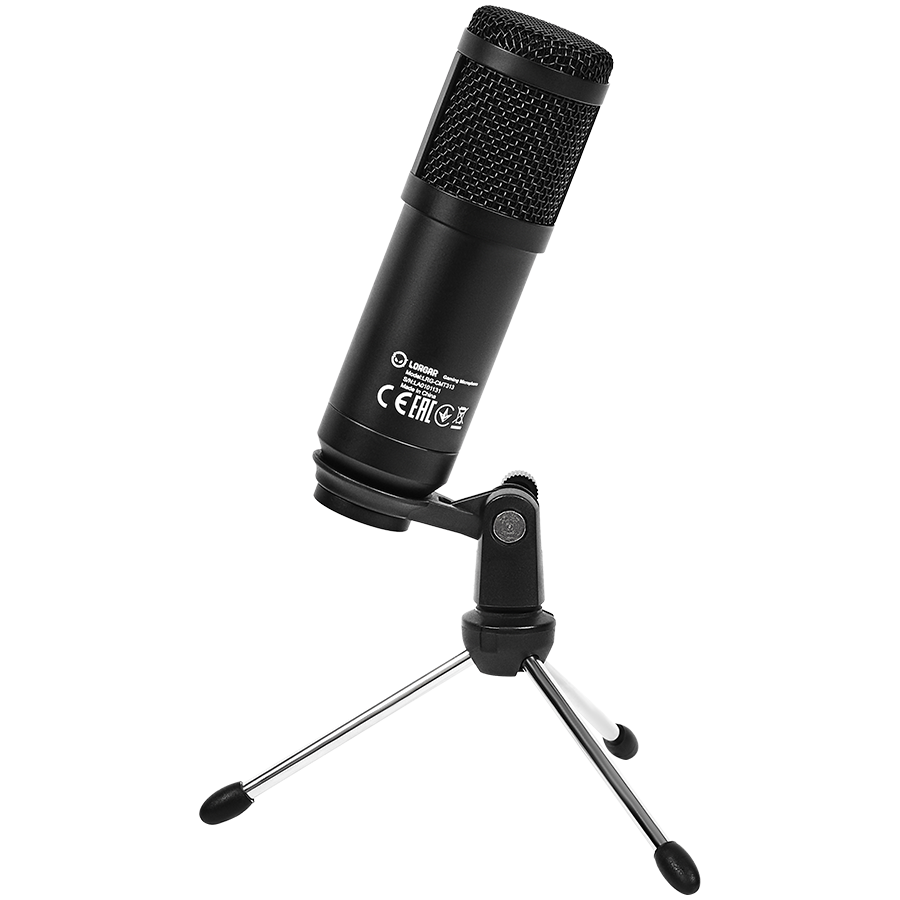 LORGAR Soner 313, Gaming Microphone, USB condenser microphone with Volume Knob & Echo Knob, Frequency Response: 80 Hz—17 kHz, including 1x Microphone, 1 x 2.5M USB Cable, 1 x Tripod Stand, dimensions: Ø47.4*158.2*48.1mm, weight: 243.0g, Black - Slika 4