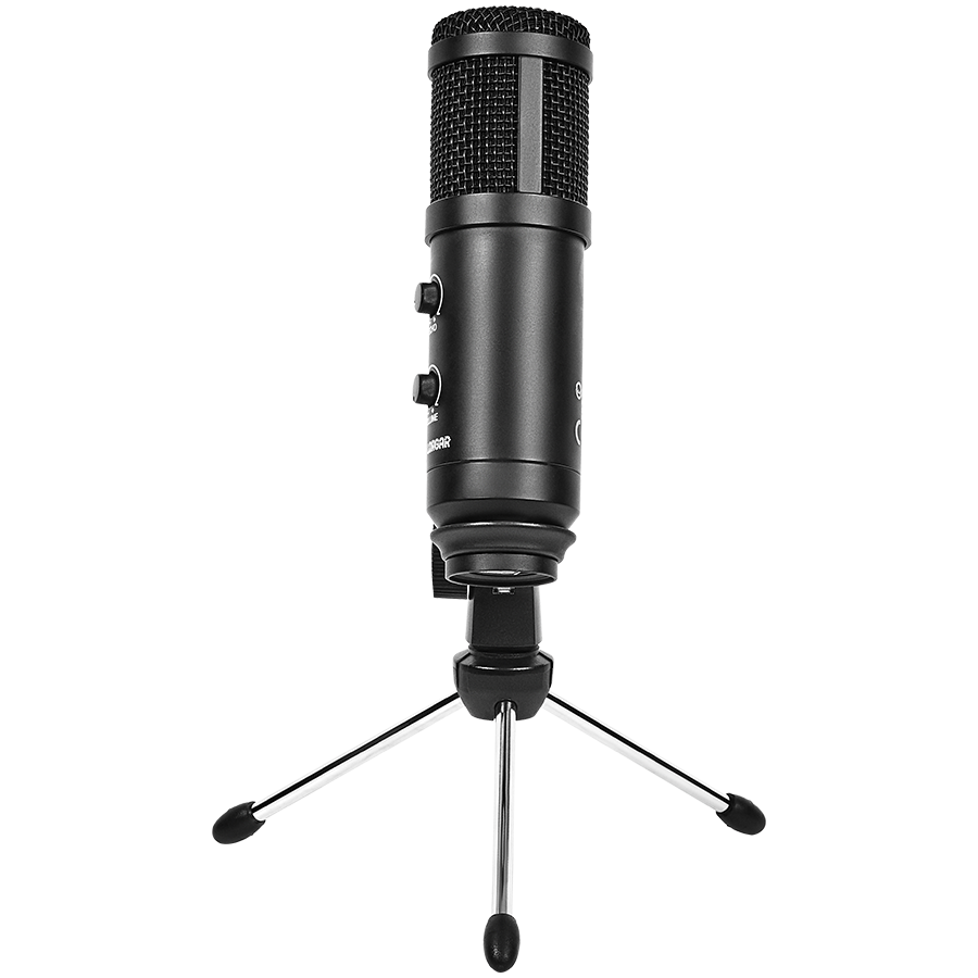 LORGAR Soner 313, Gaming Microphone, USB condenser microphone with Volume Knob & Echo Knob, Frequency Response: 80 Hz—17 kHz, including 1x Microphone, 1 x 2.5M USB Cable, 1 x Tripod Stand, dimensions: Ø47.4*158.2*48.1mm, weight: 243.0g, Black - Slika 6