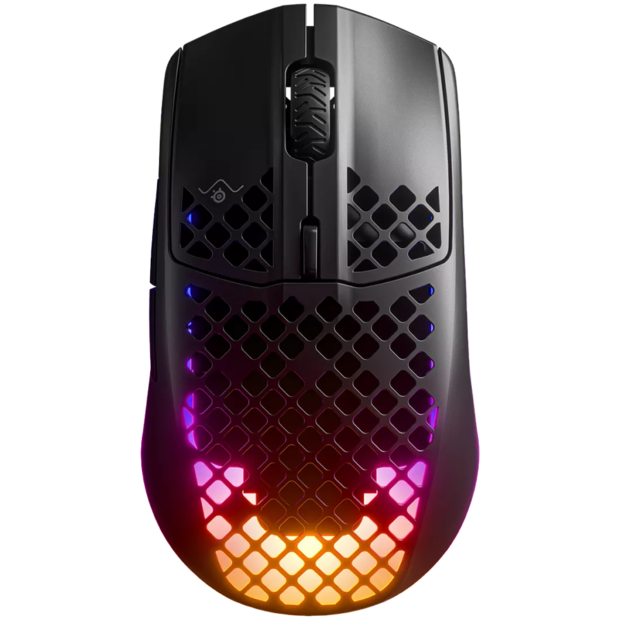 SteelSeries I Aerox 9 Wireless I Gaming Mouse I Wireless / Ultra-lightweight 89g / Ergonomic 18-button layout / Quantum 2.0 Wireless (2.4GHz & BT 5.0) 180h / AquaBarrier™ IP54 water resistance / TrueMove Air optical sensor / 18,000 CPI / 400 IPS / 40G acceleration and tilt tracking / Golden Micro IP54 Switches / RGB I Black