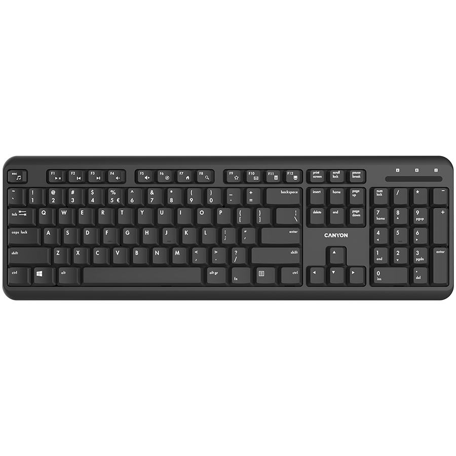 CANYON keyboard HKB-W20 EN/AD Velvet Wireless Black