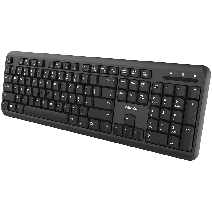CANYON keyboard HKB-W20 EN/AD Velvet Wireless Black - Slika 2