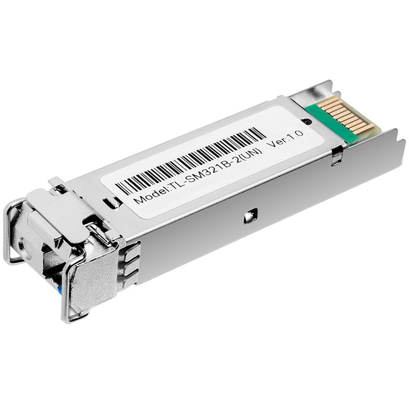 1000Base-BX WDM Bi-Directional SFP module, TX: 1310 nm and RX: 1550 nm, 1 LC Simplex port , up to 2 km transmission distance in 9/125 μm SMF (Single-Mode Fiber), Supports Digital Diagnostic Monitoring (DDM).
