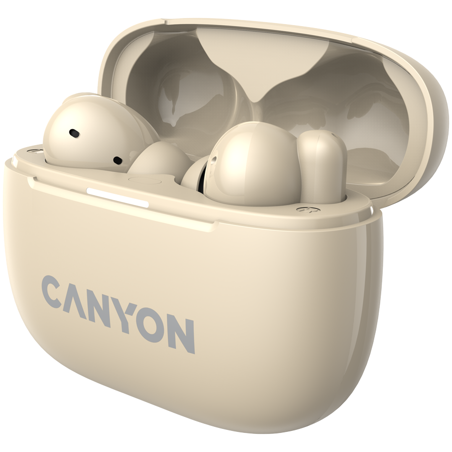 CANYON headset OnGo TWS-10 ANC+ENC Beige - Slika 4