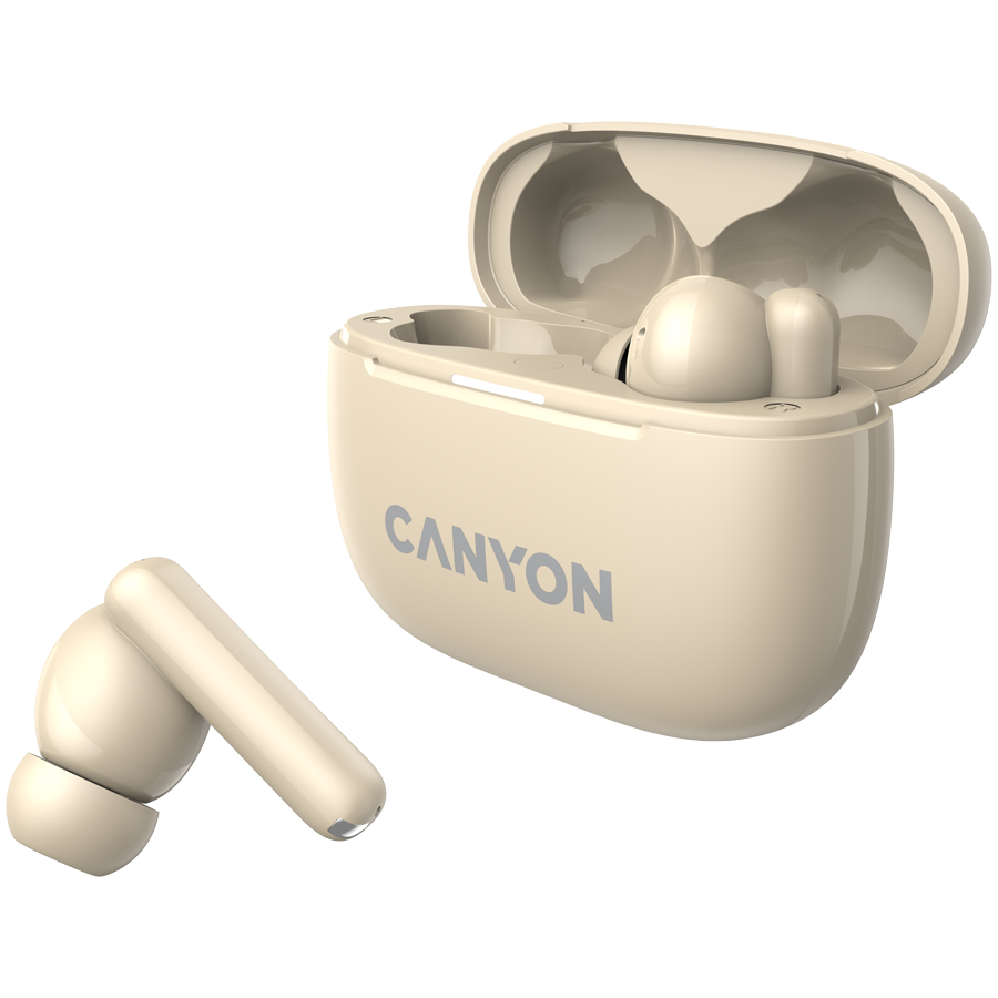 CANYON headset OnGo TWS-10 ANC+ENC Beige - Slika 5