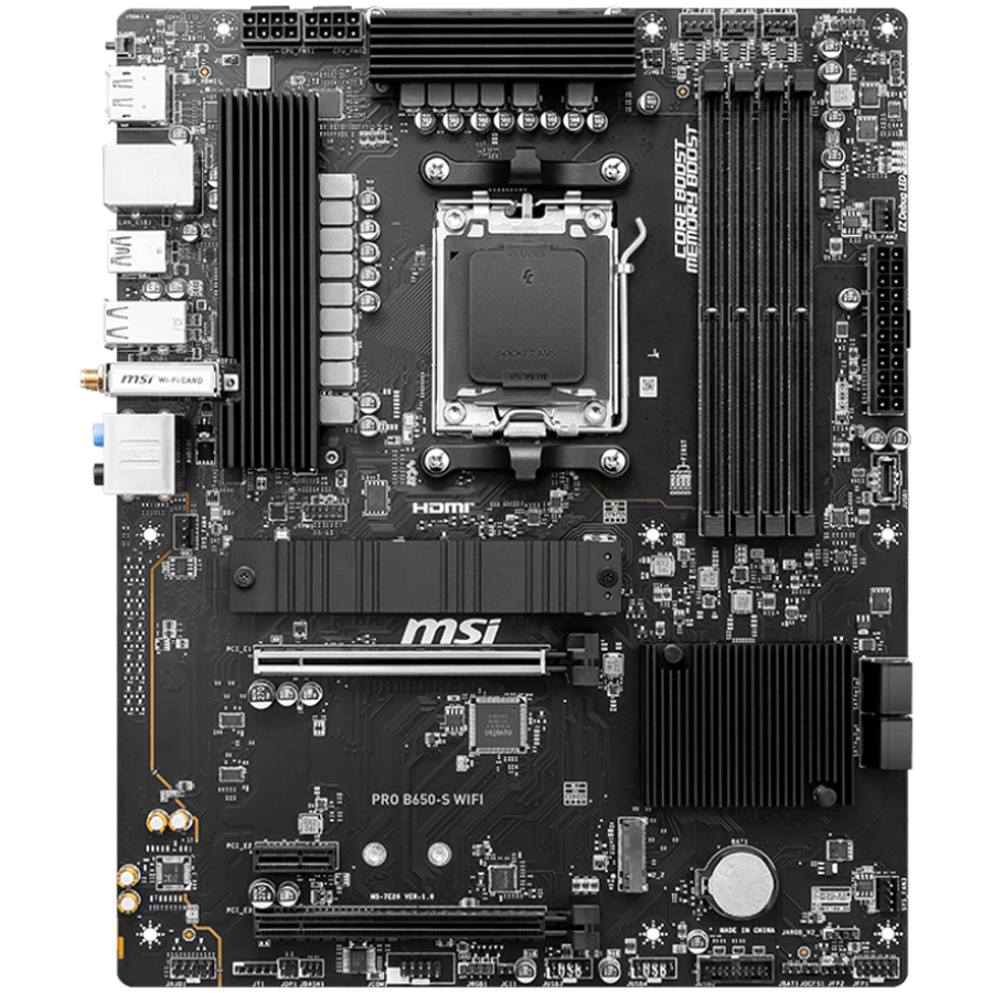 MSI PRO B650-S WIFI, AMD B650, AM5, DDR5, SATA3, PCIe 4.0, 2x M.2, 2.5GbE/ax WiFi 6E, USB 3.2 Gen2x2, ATX - Slika 2