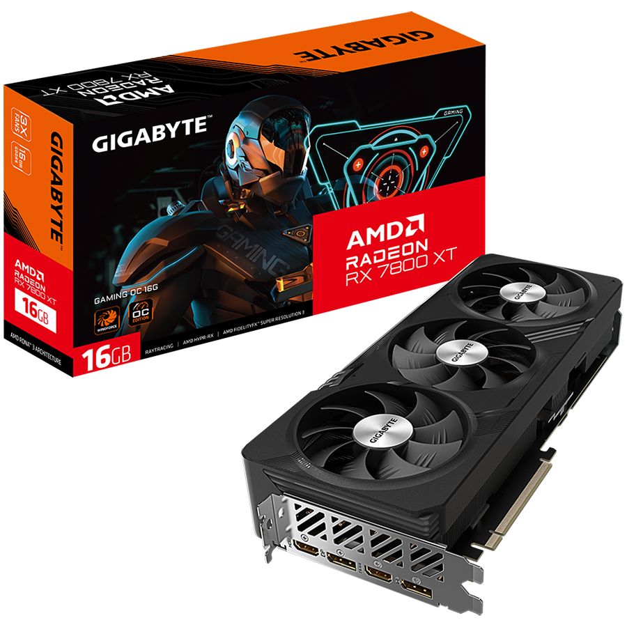 GIGABYTE Video Card AMD Radeon RX 7800 XT GAMING OC 16G, GDDR6 16GB/256bit, PCI-E 4.0 x16, 2xHDMI, 2xDP, 2x8pin, WINDFORCE 3X, 700W PSU, Retail