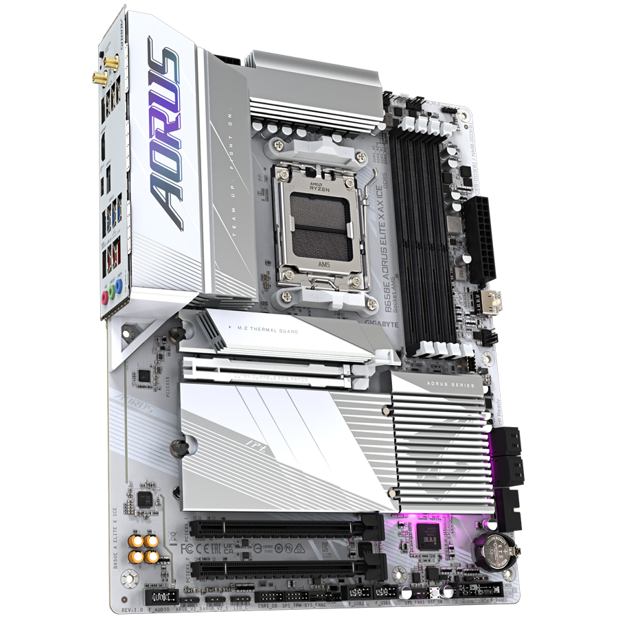 GIGABYTE B650E AORUS ELITE X AX ICE, AM5, 4x DDR5, WIFI6E, ATX - Slika 2
