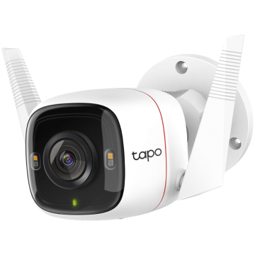 TP-LINK Outdoor Security Wi-Fi Camera, 2K (2560x1440), 2.4 GHz, 2T2R, 2 Г— External Antennas, 1 Г— Ethernet Port, Motion Detection and Notifications, Sound Alarm, Starlight Night Vision (Up to 30 m), Color Night Vision, Remote Control, Two-Way Audio