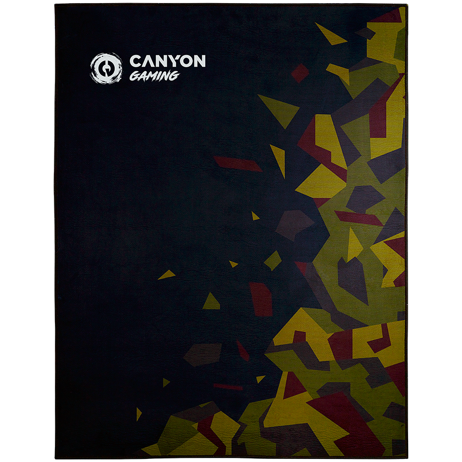 CANYON FM-02, floor mat for gaming chair lower side:antislip basedurable polyester fabricSize: 100x130cmColor: Black+camouflage pattern